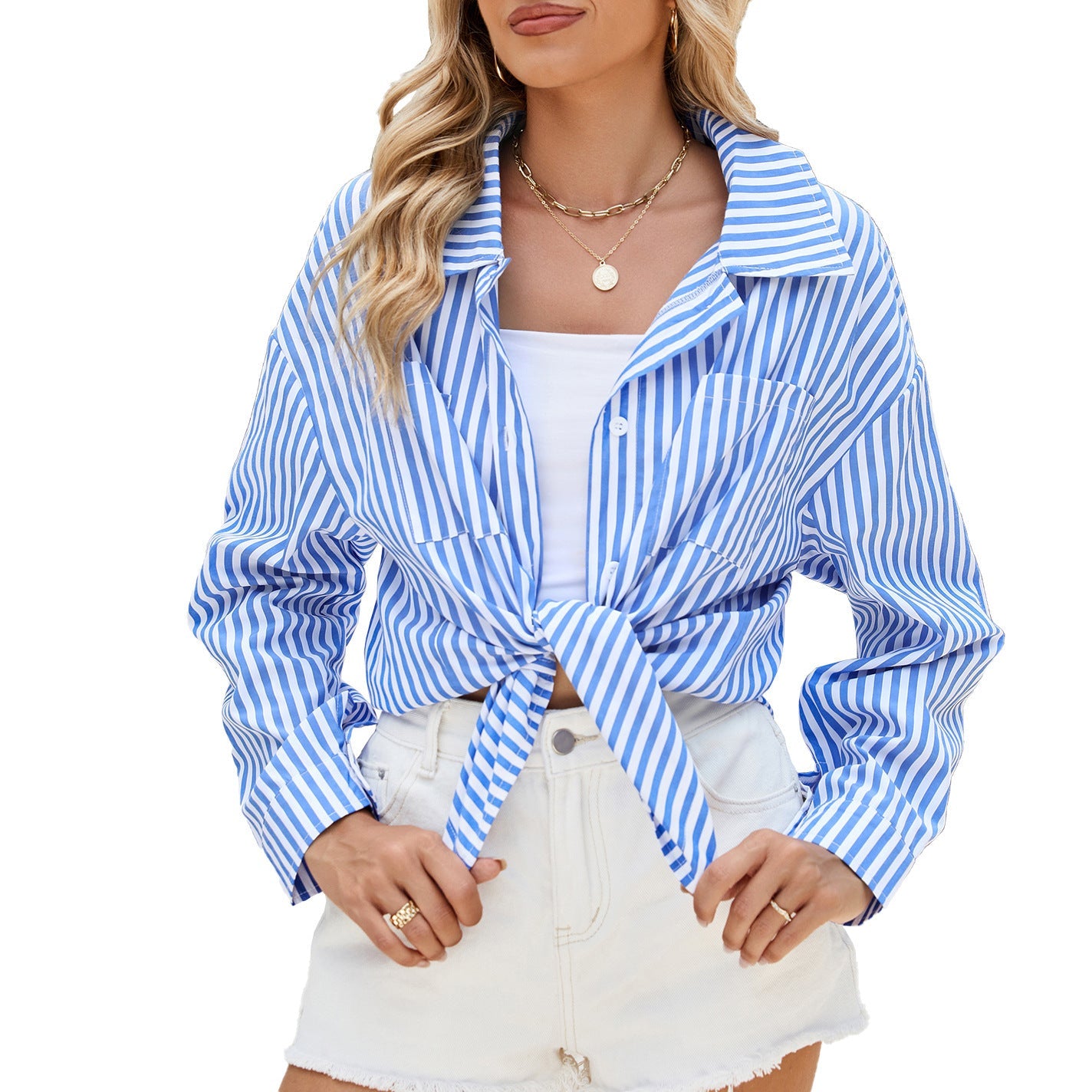 Chemise à Rayures Décontractée